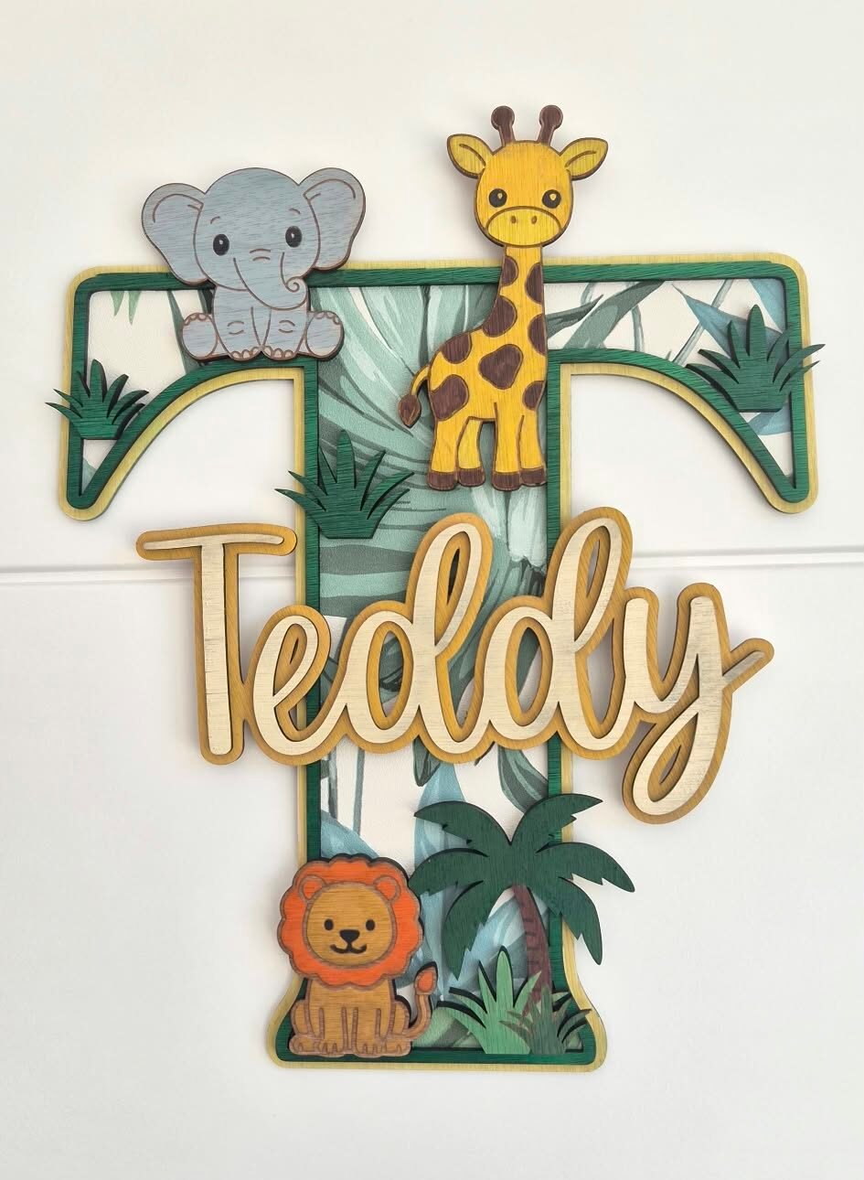 Personalised and Custom Themed Door Sign - Name Plaque - Wooden - Gift - Keepsake - Decor - Wall - Name Plate - Wall - Hand Painted - 3D